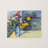Stillleben Blume in einer Vase von Paul Cezanne Puzzle (Horizontal)
