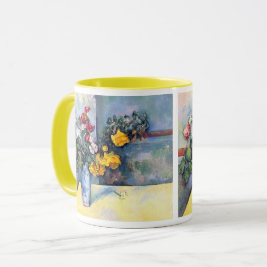 Stillleben Blume in einer Vase von Paul Cezanne Tasse (Vorderseite Links)