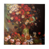 Stillleben Blume in einer Vase von Vincent van Gog Fliese (Vorderseite)