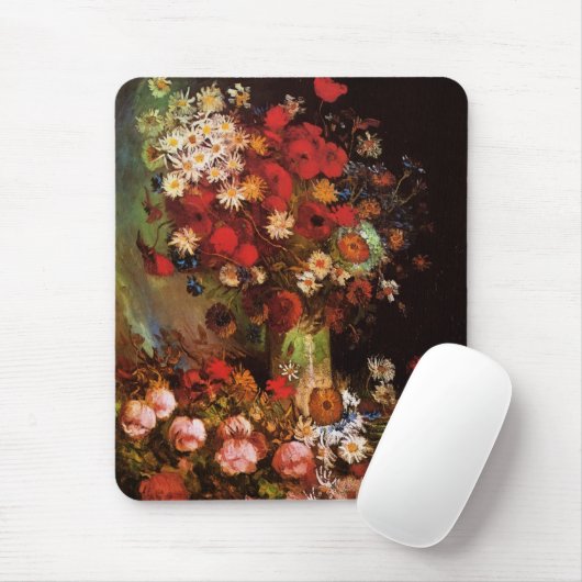 Stillleben Blume in einer Vase von Vincent van Gog Mousepad (Mit Mouse)