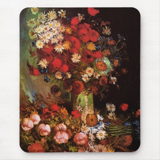 Stillleben Blume in einer Vase von Vincent van Gog Mousepad (Vorne)