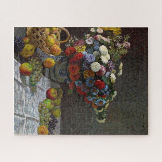 Stillleben Blume und Obst Claude Monet 1869 Puzzle (Horizontal)