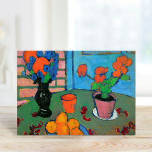 Stillleben Blume und Orangen   von Jawlensky Karte
