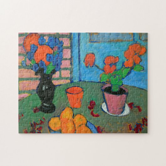 Stillleben Blume und Orangen | von Jawlensky Puzzle (Horizontal)
