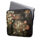 Stillleben Blume, Vintages Blumenbarock Laptopschutzhülle (Vorderseite Links)
