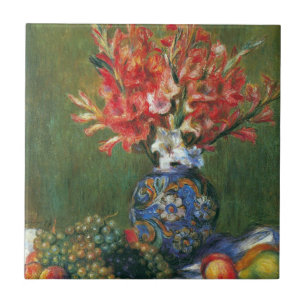 Stillleben Blumen und Früchte von Pierre Renoir Fliese