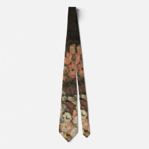 Stillleben Blumen, Vintage Floral Barock Krawatte