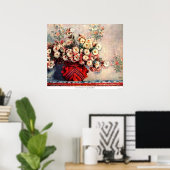Stillleben Chrysanthemen von Claude Monet Poster (Heimbüro)