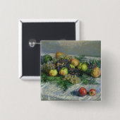 Stillleben Claude Monets | mit Birnen und Trauben Button (Vorne & Hinten)
