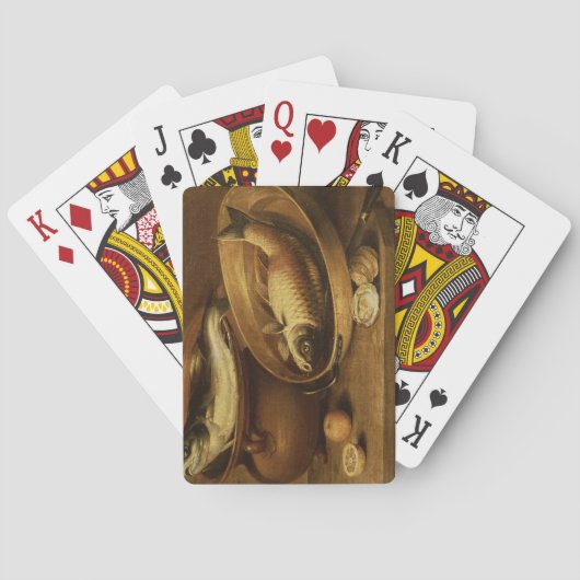 Stillleben der Fische und der Zitronen Spielkarten (Rückseite)