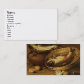 Stillleben der Fische und der Zitronen Visitenkarte (Vorne/Hinten)