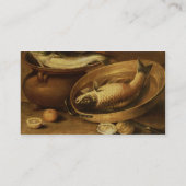 Stillleben der Fische und der Zitronen Visitenkarte (Rückseite)