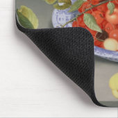 Stillleben der Kirschen und der Pfirsiche Mousepad (Ecke)