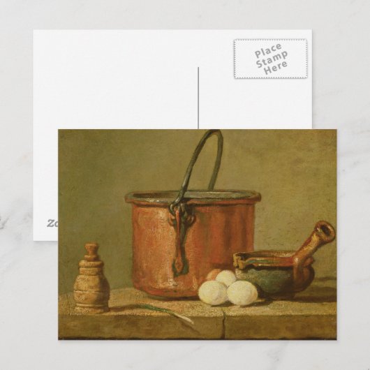 Stillleben der Küchenherde, Cauldron Postkarte (Vorne/Hinten)