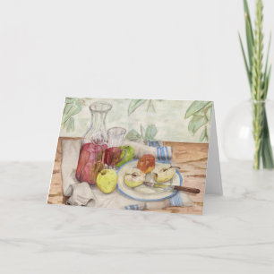 Stillleben der Obst- und Weinmalerei Karte