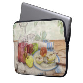 Stillleben der Obst- und Weinmalerei Laptopschutzhülle (Vorderseite Links)