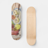 Stillleben der Obst- und Weinmalerei Skateboard (Vorderseite)