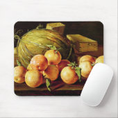 Stillleben der Orangen, der Melonen und der Kästen Mousepad (Mit Mouse)