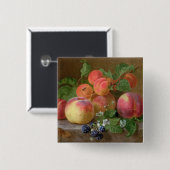 Stillleben der Pfirsiche Button (Vorne & Hinten)