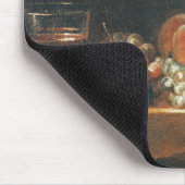 Stillleben der Pfirsiche, Nüsse, Trauben Mousepad (Ecke)