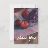 Stillleben der Pflaumen Dankeskarte (Vorderseite)