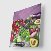 Stillleben des Koch Quadratische Wanduhr (Winkel)