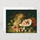 Stillleben des Obstes an der Kante Postkarte (Vorne/Hinten)