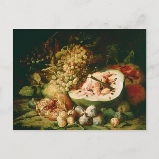 Stillleben des Obstes an der Kante Postkarte (Vorderseite)