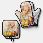 Stillleben-Design Ofenhandschuh & Topflappen-Set (Vorderseite/Rückseite)
