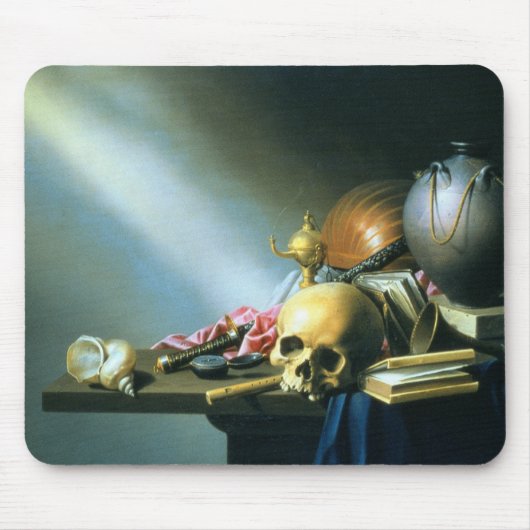 Stillleben: Eine Allegorie der Eitelkeiten Mousepad (Vorne)