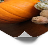 Stillleben Erntedekoration für Erntedank Poster (Ecke)