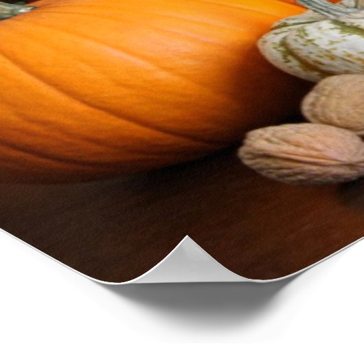 Stillleben Erntedekoration für Erntedank Poster (Ecke)