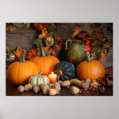 Stillleben Erntedekoration für Erntedank Poster (Vorne)