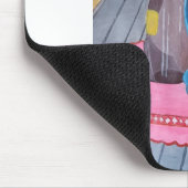 Stillleben, Flasche und Glas Mousepad (Ecke)