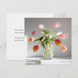Stillleben-Foto Tulpen Danke Freund (für sie) Karte