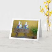 Stillleben Fotografie von dekorativen Vasen Karte (Gelbe Blume)