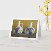 Stillleben Fotografie von dekorativen Vasen Karte (Gelbe Blume)