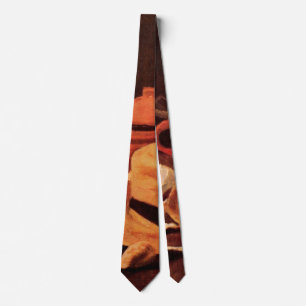 Stillleben Gelber Strohhut von Vincent van Gogh Krawatte