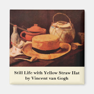 Stillleben Gelber Strohhut von Vincent van Gogh Magnet