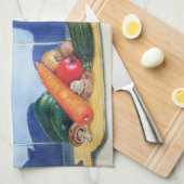 Stillleben Gemälde auf der Tafel Geschirrtuch (Viertel Falte)