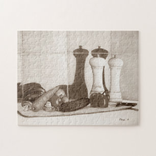 Stillleben Gemälde auf der Tafel Puzzle