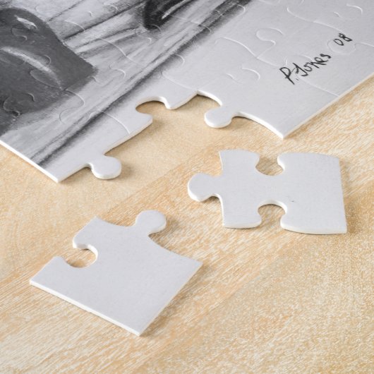 Stillleben Gemälde auf der Tafel Puzzle (Seite)