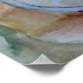 Stillleben Glasflaschen und Birnen in einer Platte Poster (Ecke)