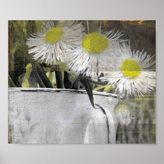 Stillleben Hübsch rosa Blume im Teacup Poster (Vorne)