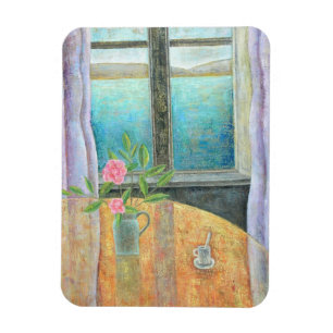 Stillleben im Fenster mit Kamelie 2012 Magnet