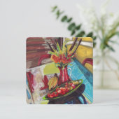 Stillleben in der Küche Dankeskarte (Stehend Vorderseite)