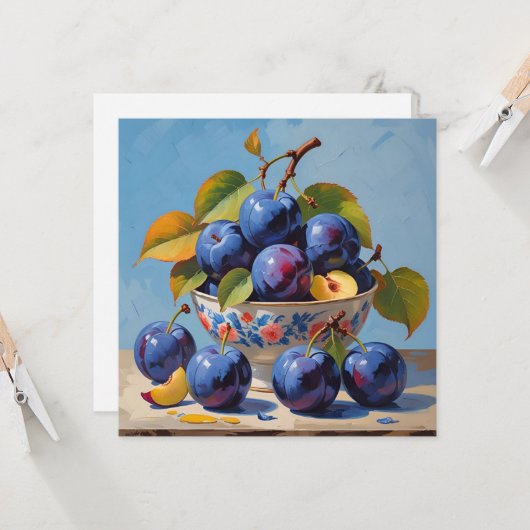 Stillleben in Vintager Schale Karte (Vorderseite/Rückseite Beispiel)