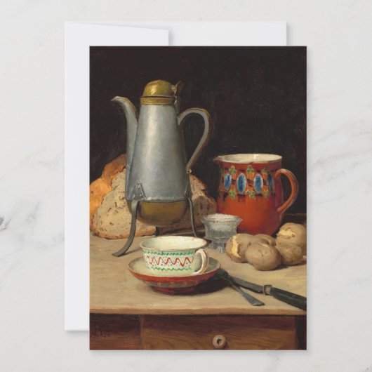 Stillleben, Kaffee und Kartoffeln | Albert Anker (Vorderseite)