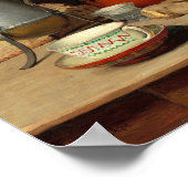 Stillleben, Kaffee und Kartoffeln | Albert Anker Poster (Ecke)