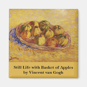 Stillleben, Korb mit Äpfeln von Vincent van Gogh Magnet